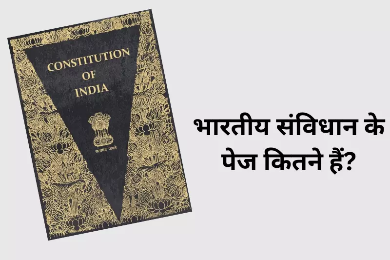 A book displaying the title "Constitution of India" prominently on its cover, symbolizing legal and democratic principles.