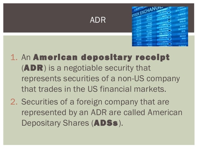 adr american depositary receipt