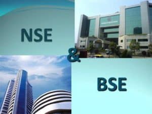 BSE Bombay Stock Exchange and NSE National Stock Exchange Indian Market