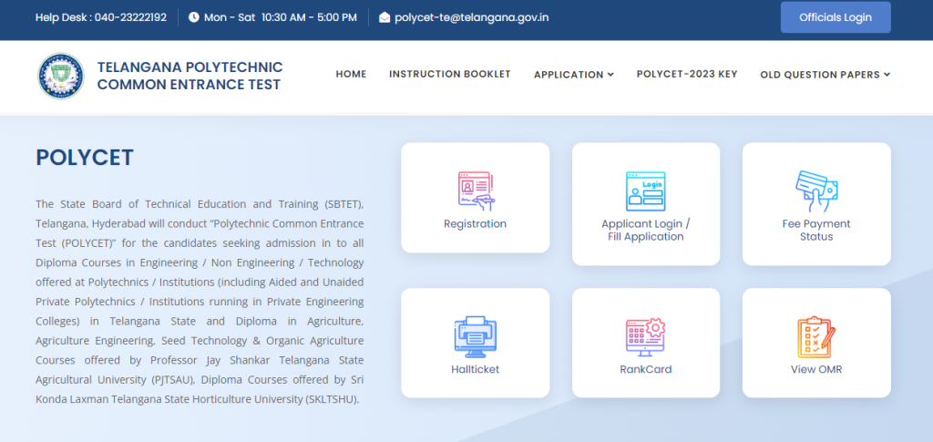 TS PolyCET 2024 Application Form (Extended), Registration, Apply