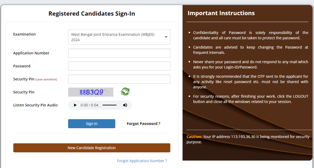 WBJEE 2024 Application Form (Till 5th Feb.), Registration, Apply